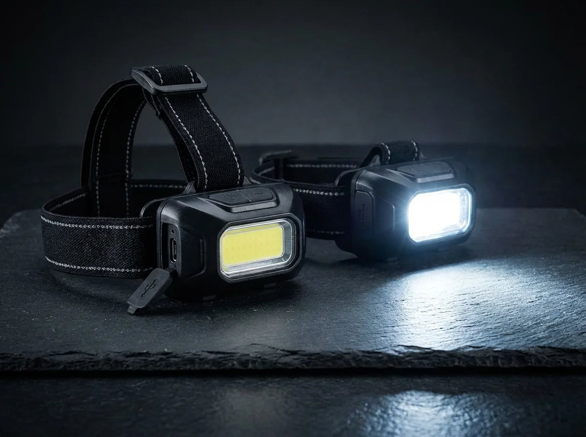 Rechargeable LED headlamp 2-pack with motion sensor