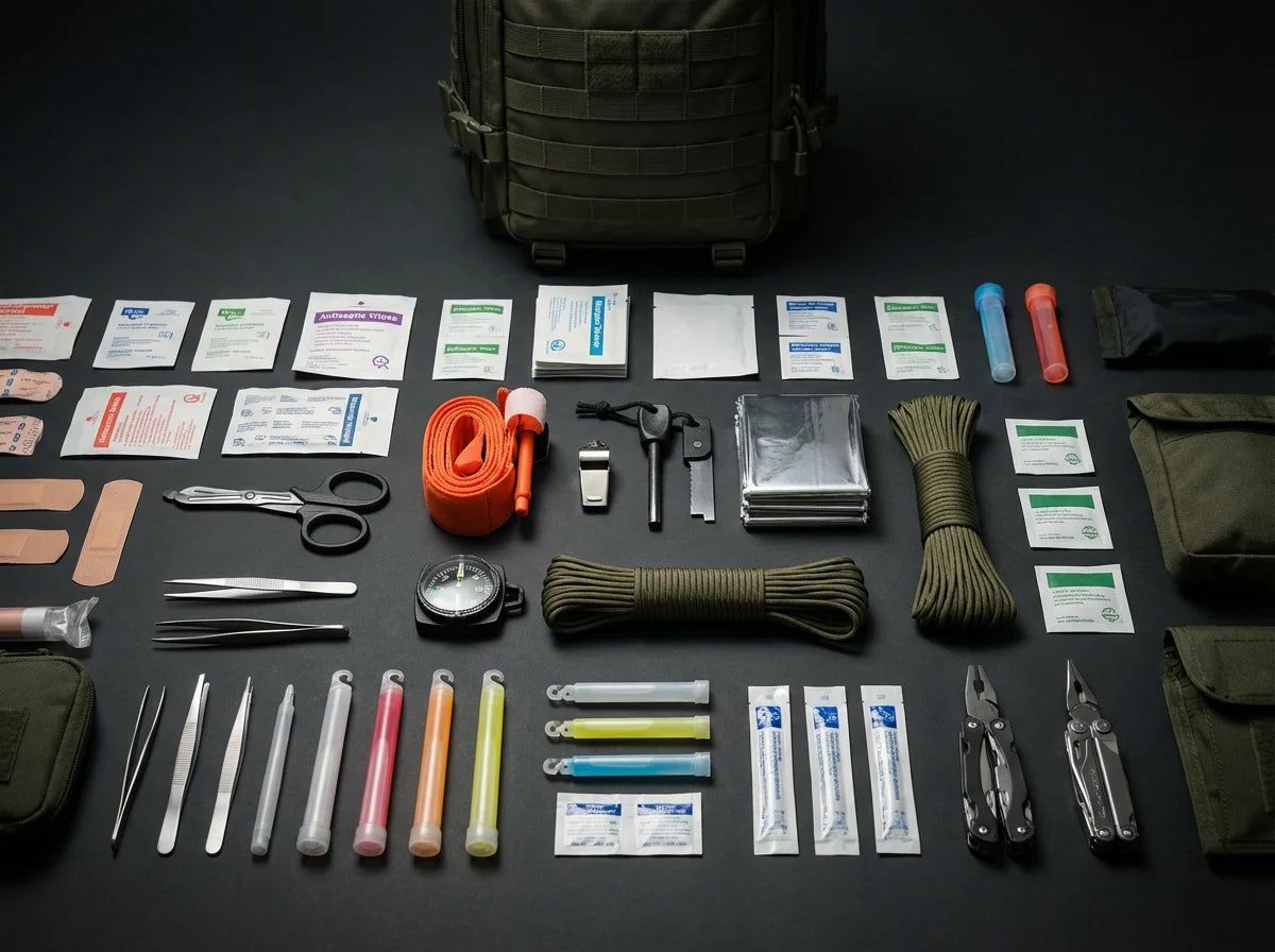 216-Piece Professional Survival First Aid Kit — Emergency Gear, Tactical Bag