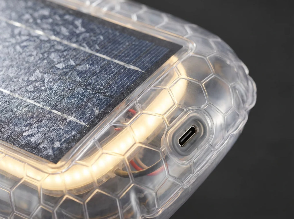 Inflatable Solar Camping Lantern — 2-in-1 LED Light & USB Power Bank, Packable
